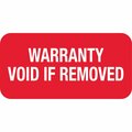 Lustre-Cal VOID Label WARRANTY VOID  Dark Red 1.50in x 0.75in, 100PK 253774Vo0RdWarr